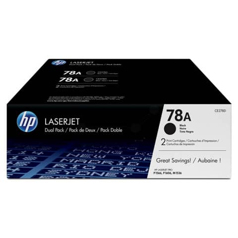 Toner 78A HP nero  Conf. 2 - CE278AD